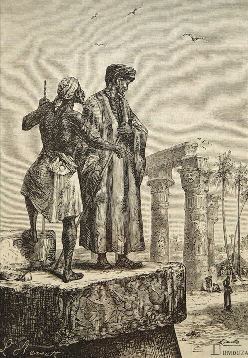 Ибн Баттута в Египте. Литография Л. Бенетта, XIX в.